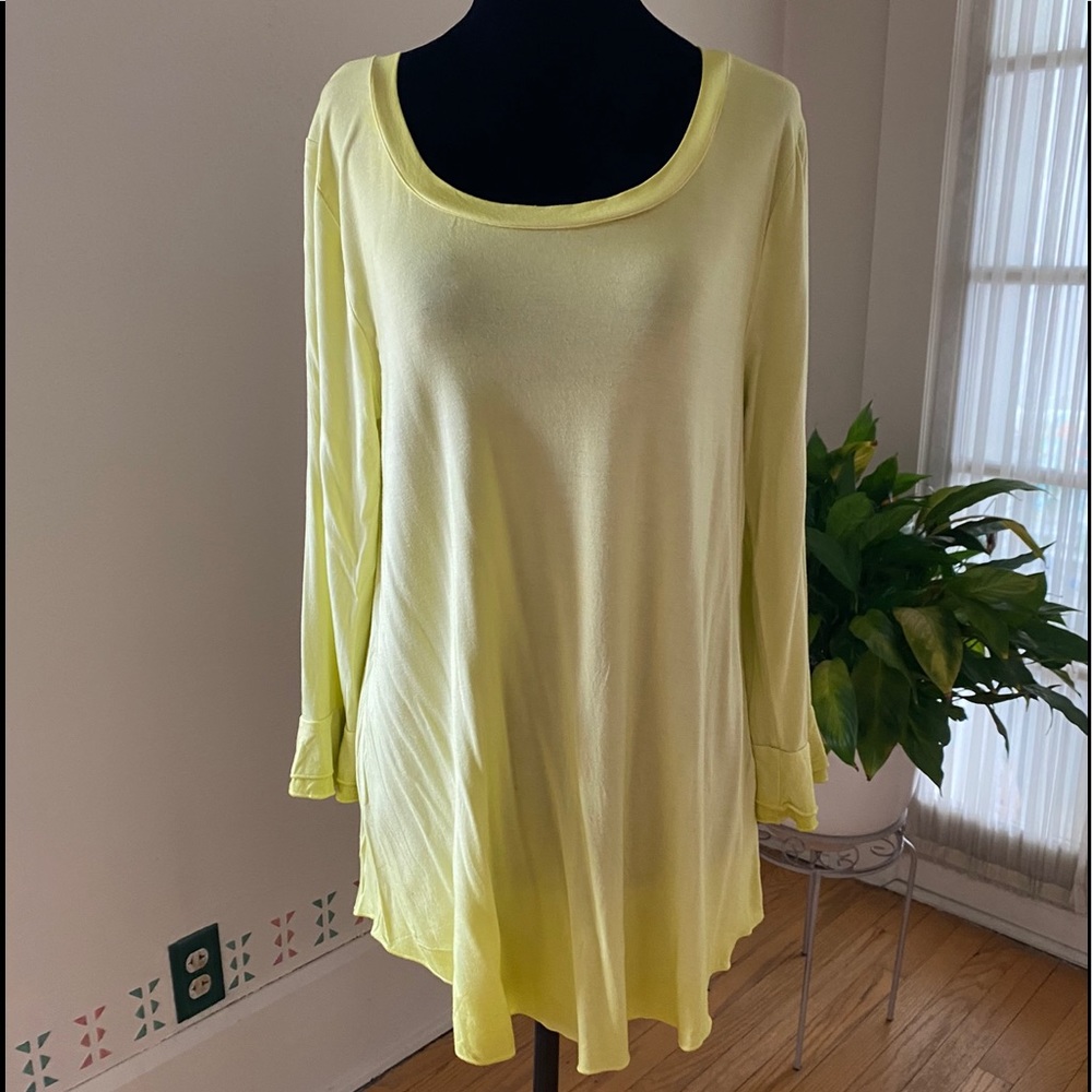 Brand new Bluheaven chartreuse long sleeve top